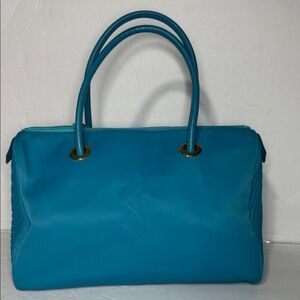 Yves Saint Laurent Teal Satchel Bag